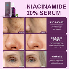Bioglossy niacinamide serum pump dispense for easy daily use and fast absorption.