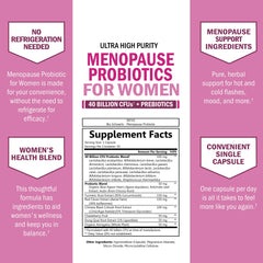 BioSchwartz menopause probiotics capsule close-up for convenient daily balance.