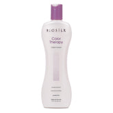 BioSilk Color Therapy Conditioner bottle pour for easy, even application on color-treated hair