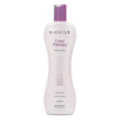 BioSilk Color Therapy Conditioner bottle pour for easy, even application on color-treated hair