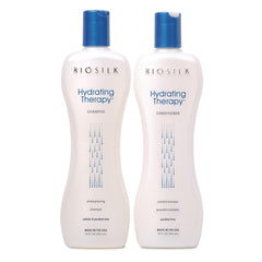 BioSilk Hydrating Therapy Shampoo pour bottle highlights intense moisture boost for dry hair