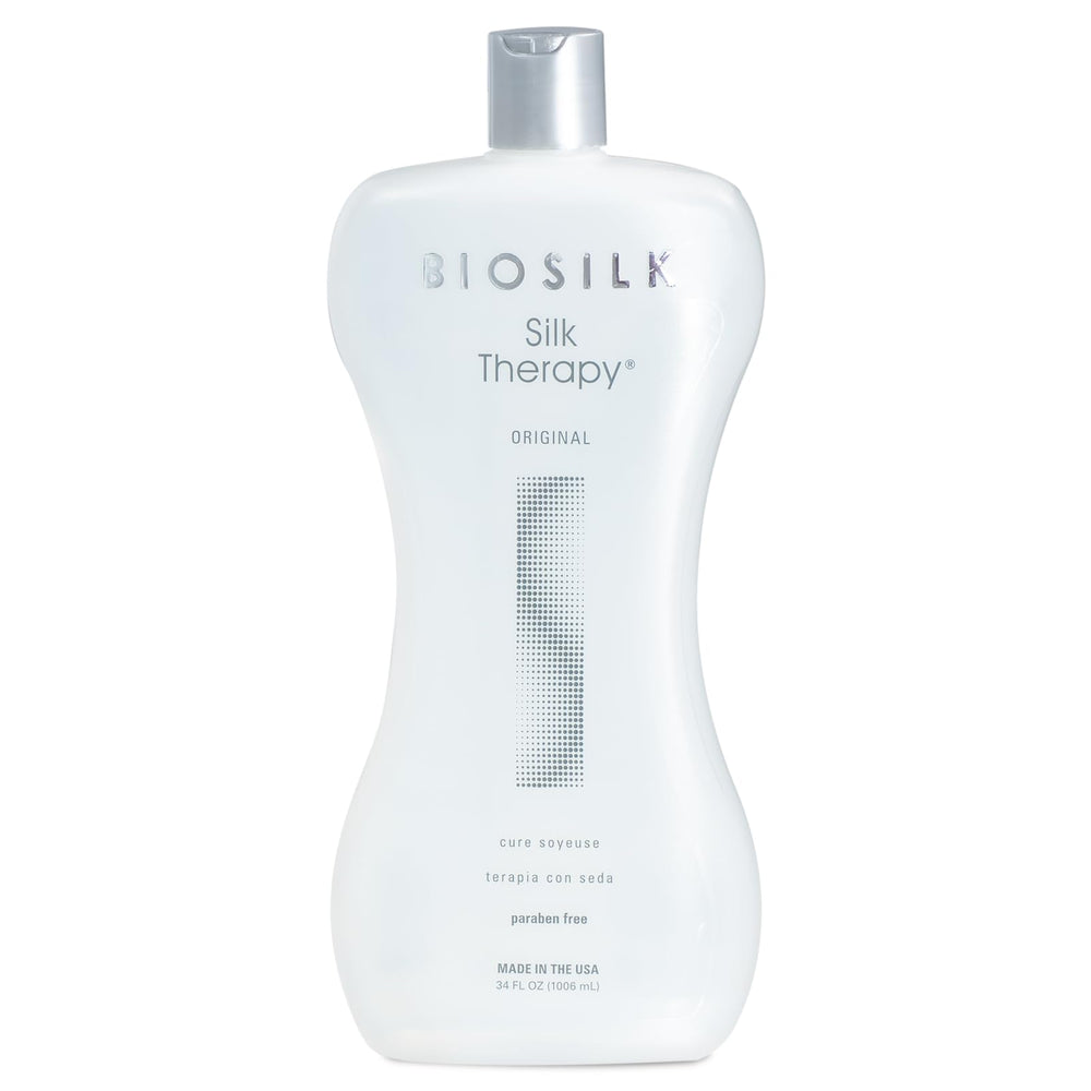 BioSilk Silk Therapy Original bottle pour for weightless shine and detangling