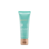 Biossance sunscreen pump enables easy weightless SPF 30 application.