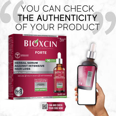 BIOXCIN procyanidin growth serum visual hints at revitalized, fuller-looking hair.