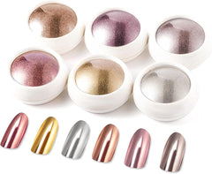 BISHENGYF gold chrome nail powder jar delivers a vivid mirror finish for nails.