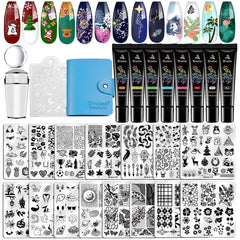 Biutee nail stamping plates closeup showing versatile patterns for DIY nail art.