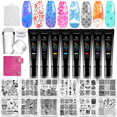 Biutee nail stamping plates set packaging shows complete DIY kit for easy organization