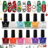 Biutee nail stamping polish 12 colors grid for vibrant stamping patterns