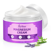 BIYSBER topical magnesium lotion bottle shows a soothing nighttime skincare ritual for sleep