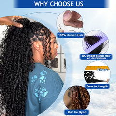 BIZVUS curly braids closeup highlights soft tangle-free quality