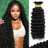BIZVUS deep wave 16inch braiding hair pack-front for long-lasting boho braids