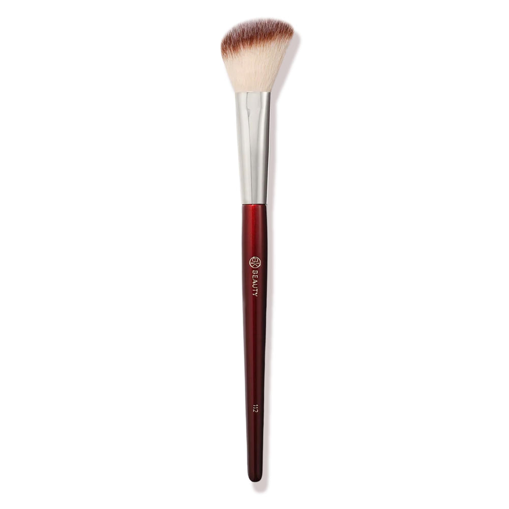 BK Beauty 112 brush closeup shows soft vegan bristles for precise blush placement