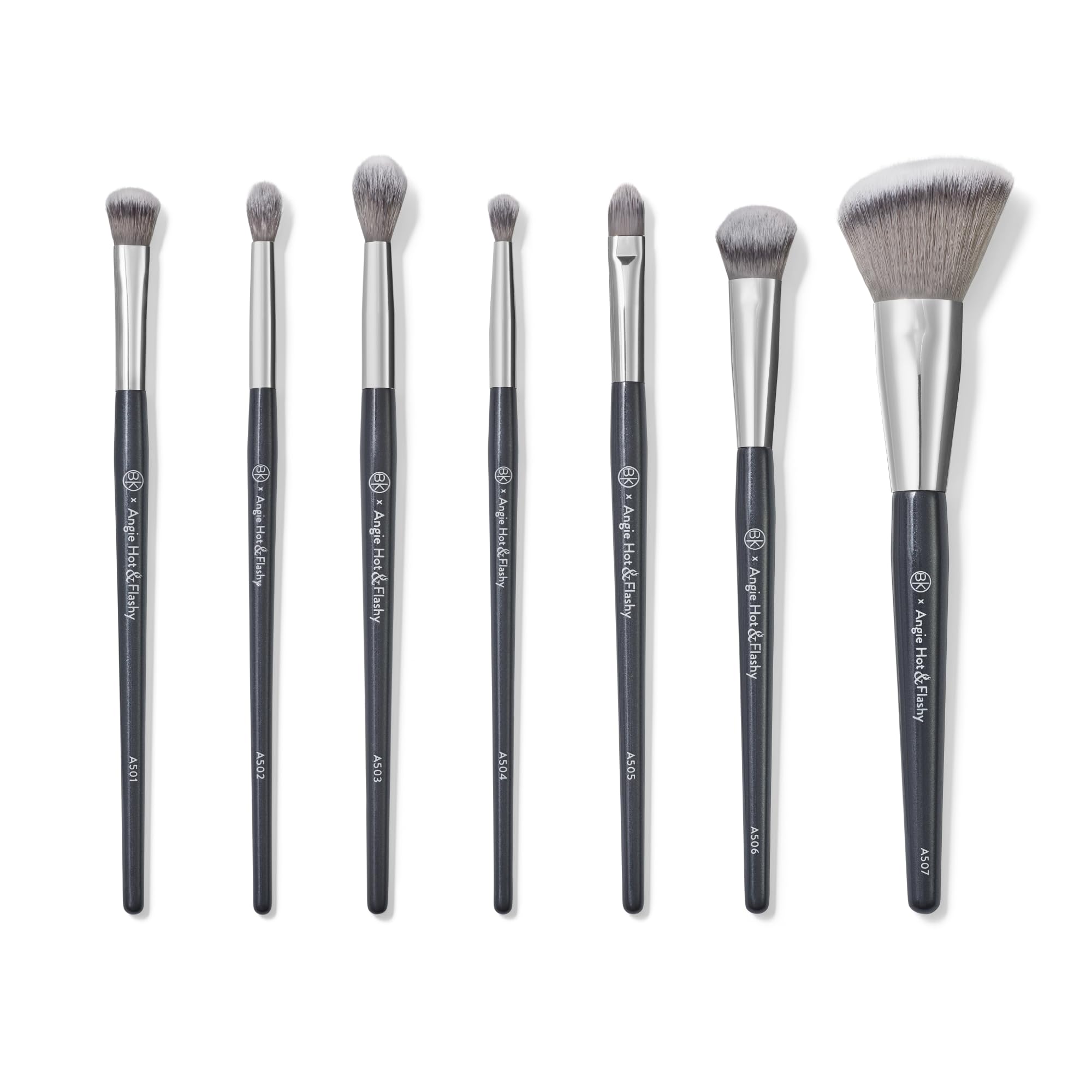 BK Beauty Angie Hot & Flashy 7PC brush set offers precise, smooth makeup application on the face.