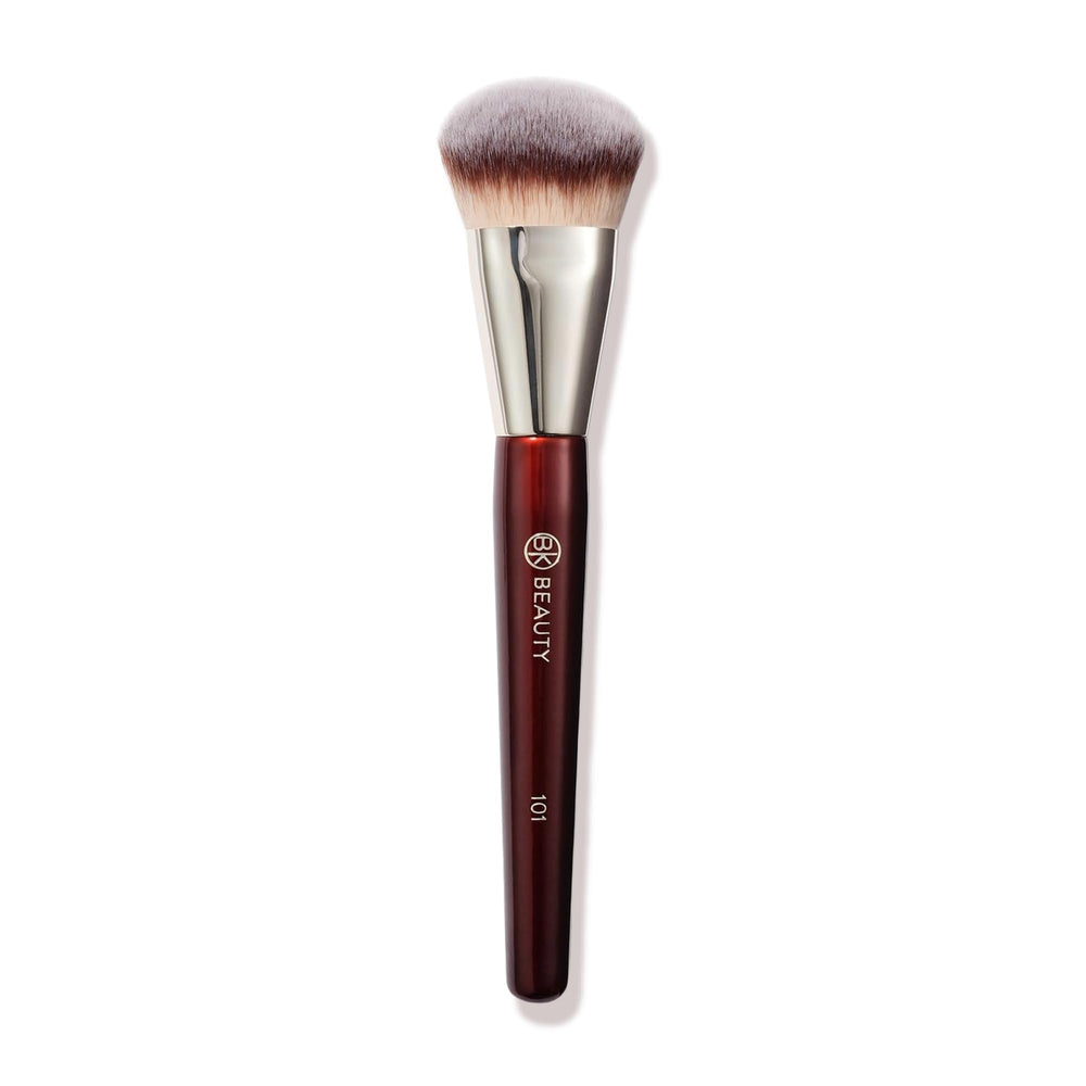 BK Beauty Contoured Foundation Brush closeup of soft bristles for seamless application