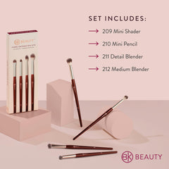 BK BEAUTY CORE LINE EYE SET 212 Medium Blender for soft, airbrushed transitions across lids.