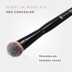 BK BEAUTY Nikki La Rose N16 Pro Concealer Brush vegan cruelty-free bristles for smooth application