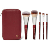 BK BEAUTY Travel Brush Set in a compact pouch for on-the-go makeup touchups.
