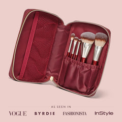 BK BEAUTY travel brushes showing precision heads for contouring and blending.