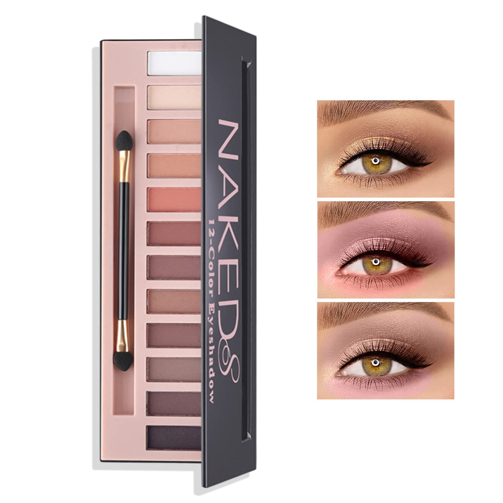 BKPPLZP Matte 12 Colors palette front view for versatile nude looks.