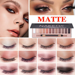BKPPLZP Matte 12 Colors swatches on skin show rich pigmentation and blendability.