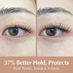 BL Lashes Crystal Drop Sealant closeup highlights clear gloss for neat lash lines
