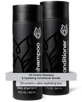 Black Wolf Oil Control Shampoo bottle 12oz cleanses scalp and controls oil.