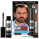 Blackbeard for Men instant beard color application provides quick, natural-looking gray coverage.