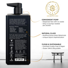 Blackwood For Men Pure Moisture Body Wash menthol splash cools and refreshes skin