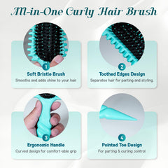 BLACKYEW curly brush curl definition to shape and separate curls
