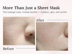 BLANC DUBU Nuborn hydrogel mask application shot demonstrates soothing, refreshing skin care