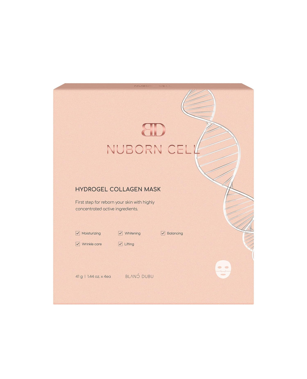 BLANC DUBU Nuborn hydrogel mask closeup shows cooling hydration for skin