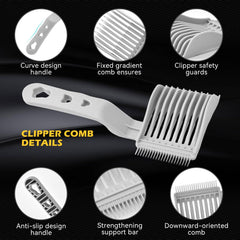 Blend Friend Fade Comb teeth close-up highlights precise blending for smooth transitions