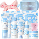 BliBling Milk Skincare Set packaging showing 12-piece kit for kids and teens.