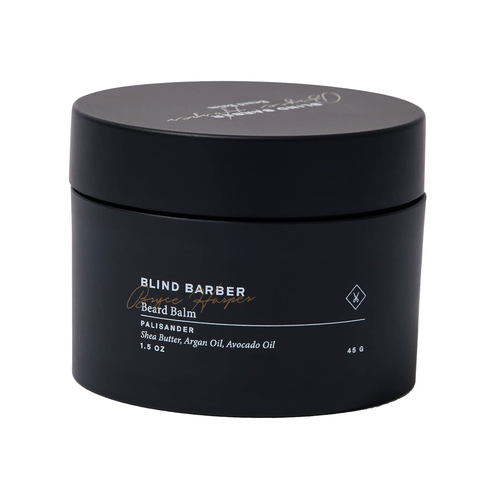 Blind Barber Bryce Harper Beard Balm tube delivers conditioning for softer whiskers.