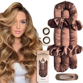 BLINKEENS jumbo heatless curl headband creates voluminous overnight curls.