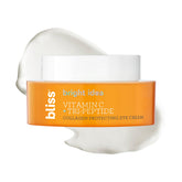 Bliss Bright Idea Eye Cream tube highlights brightening formula for refreshed under-eye skin.