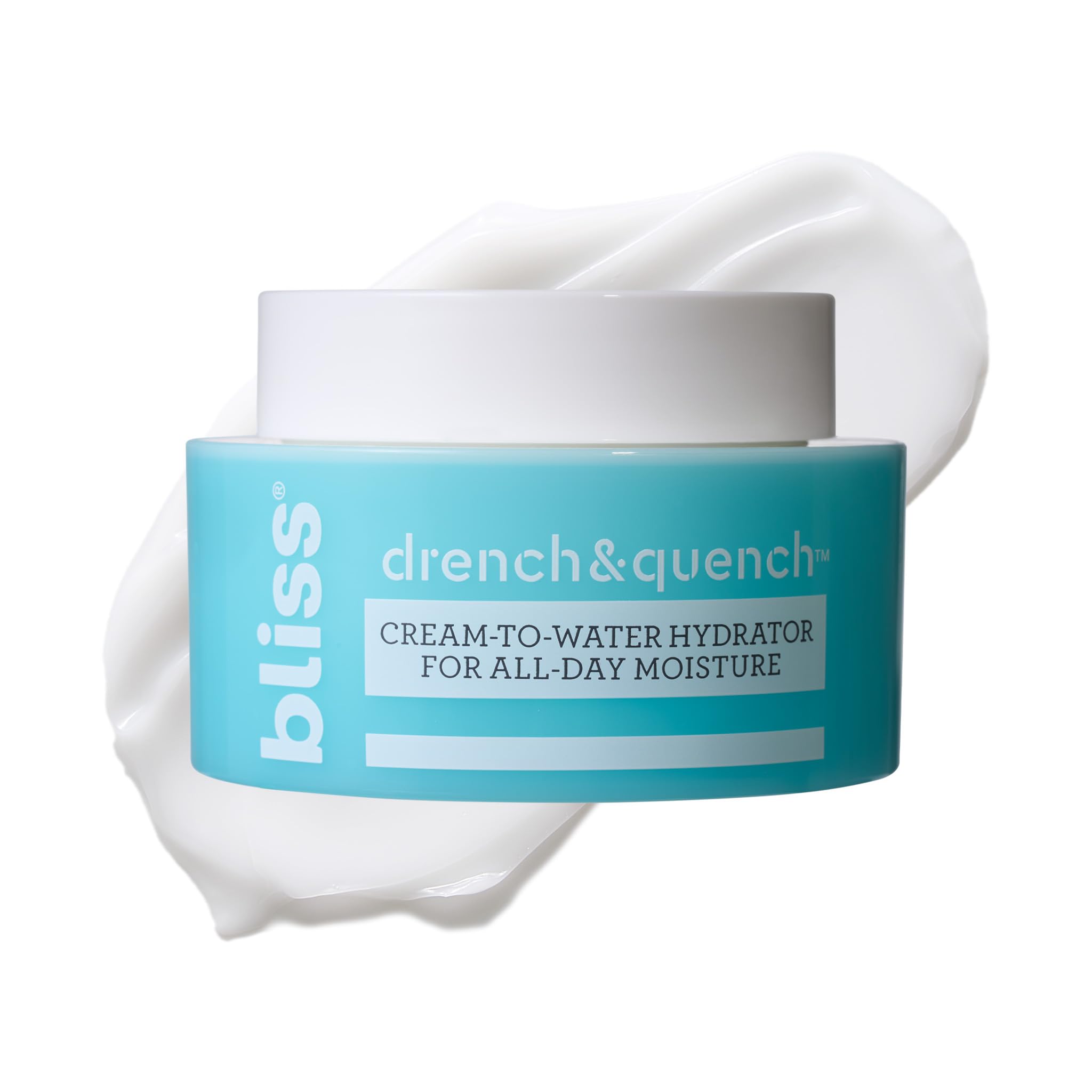 Bliss Drench & Quench jar front view showing lightweight daily hydration.