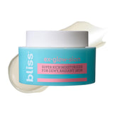 Bliss Ex-glow-sion jar closeup showing rich hydration for glowing skin