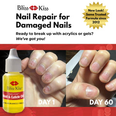 Bliss Kiss cuticle dropper application provides easy, nourished nails.