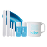 Bliss Poetic Waxing Kit box shows spa-grade at-home waxing setup.