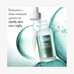 Applying Bliss Clear Genius to reveal clearer pores during routine