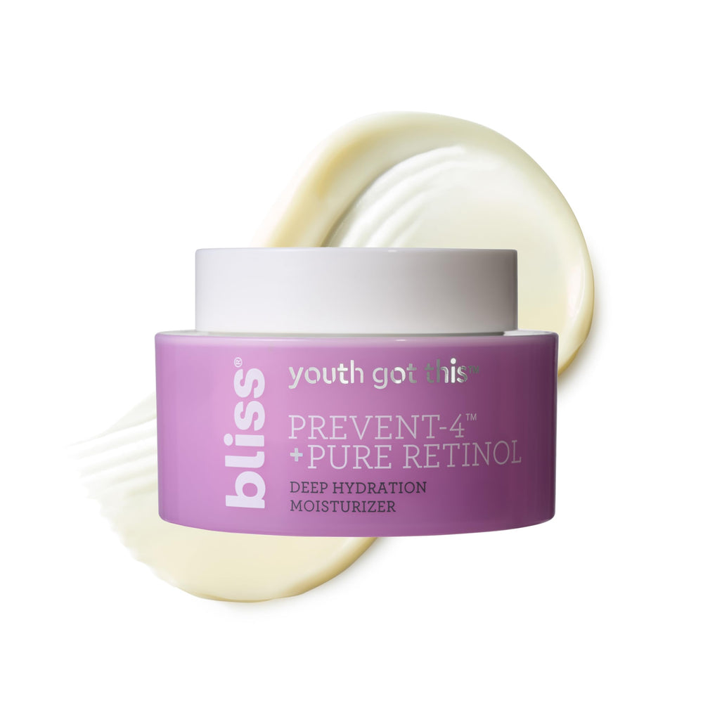Bliss Youth Got This Retinol Moisturizer 50ml jar shown, radiant hydrated complexion