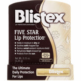 Blistex Five Star lip protection SPF 30 front view; keeps lips moisturized and shielded from sun.