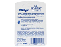 Blistex Lip Infusions Hydrate closeup lips highlights ultra-quench hydration.