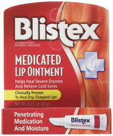 Blistex Lip Ointment pack of six tubes displayed for on-the-go lip relief and moisture.