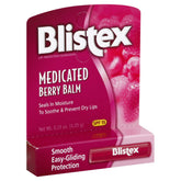 Blistex Medicated Berry Lip Balm tubes in a 24-pack offering moisture protection.