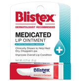 Blistex Medicated Lip Ointment tube closeup showing protective moisture for dry lips