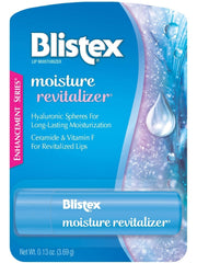 Blistex Moisture Revitalizer lip balm tube provides long-lasting moisture for dry lips.