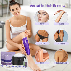 BLITZWAX bikini line removal kit image highlights versatile use for sensitive areas