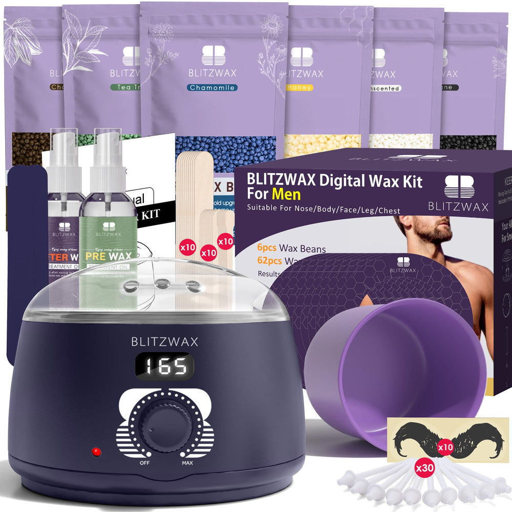 BLITZWAX Brazilian bikini-kit setup for at-home precision and privacy during waxing sessions.